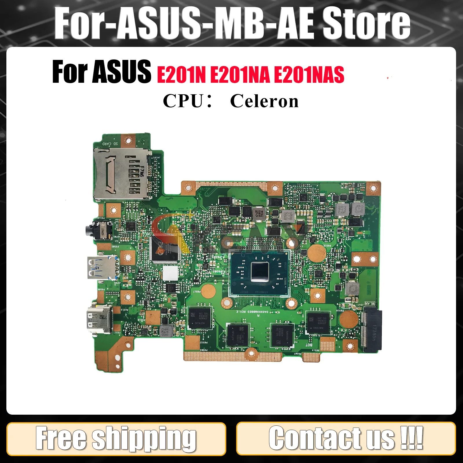 E201NA Laptop Motherboard For ASUS EeeBook E201N E201NA E201NAS Notebook Mainboard With Celeron CPU 100% tests OK fast shipping
E201NA Laptop Motherboard For ASUS EeeBook E201N E201NA E201NAS Notebook Mainboard With Celeron CPU 100% tests OK fast shipping
