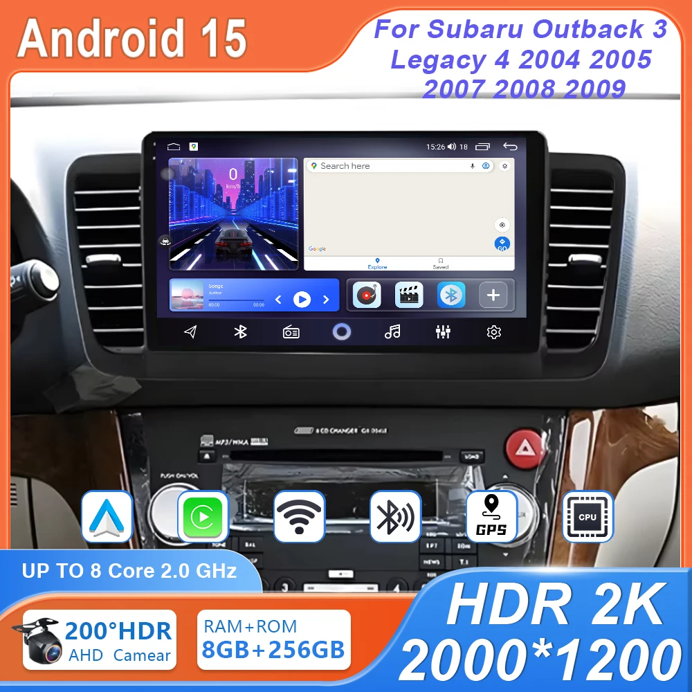 Carplay 4G+WIFI GPS Car Radio Navigation For Subaru Outback 3 Legacy 4 2003 - 2009 Multimedia Video Player Stereo BT Android 15
Carplay 4G+WIFI GPS Car Radio Navigation For Subaru Outback 3 Legacy 4 2003 - 2009 Multimedia Video Player Stereo BT Android 15