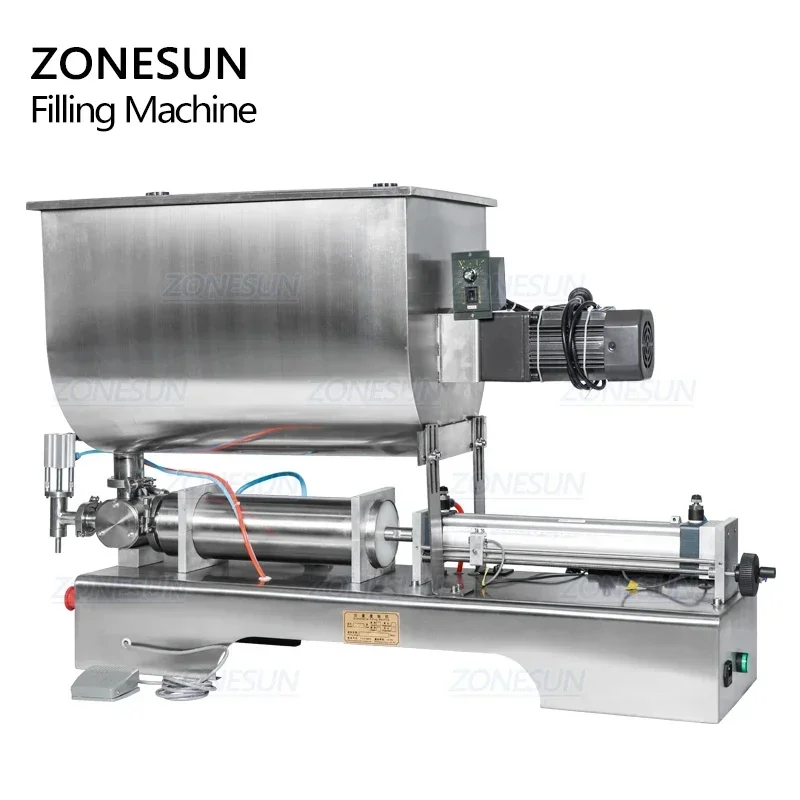 ZONESUN ZS-GTU1 Chili Sauce Filling Machine Paste Peanut Butter Quantitative Filler Pneumatic Slurry Mixing Filling Machine
ZONESUN ZS-GTU1 Chili Sauce Filling Machine Paste Peanut Butter Quantitative Filler Pneumatic Slurry Mixing Filling Machine