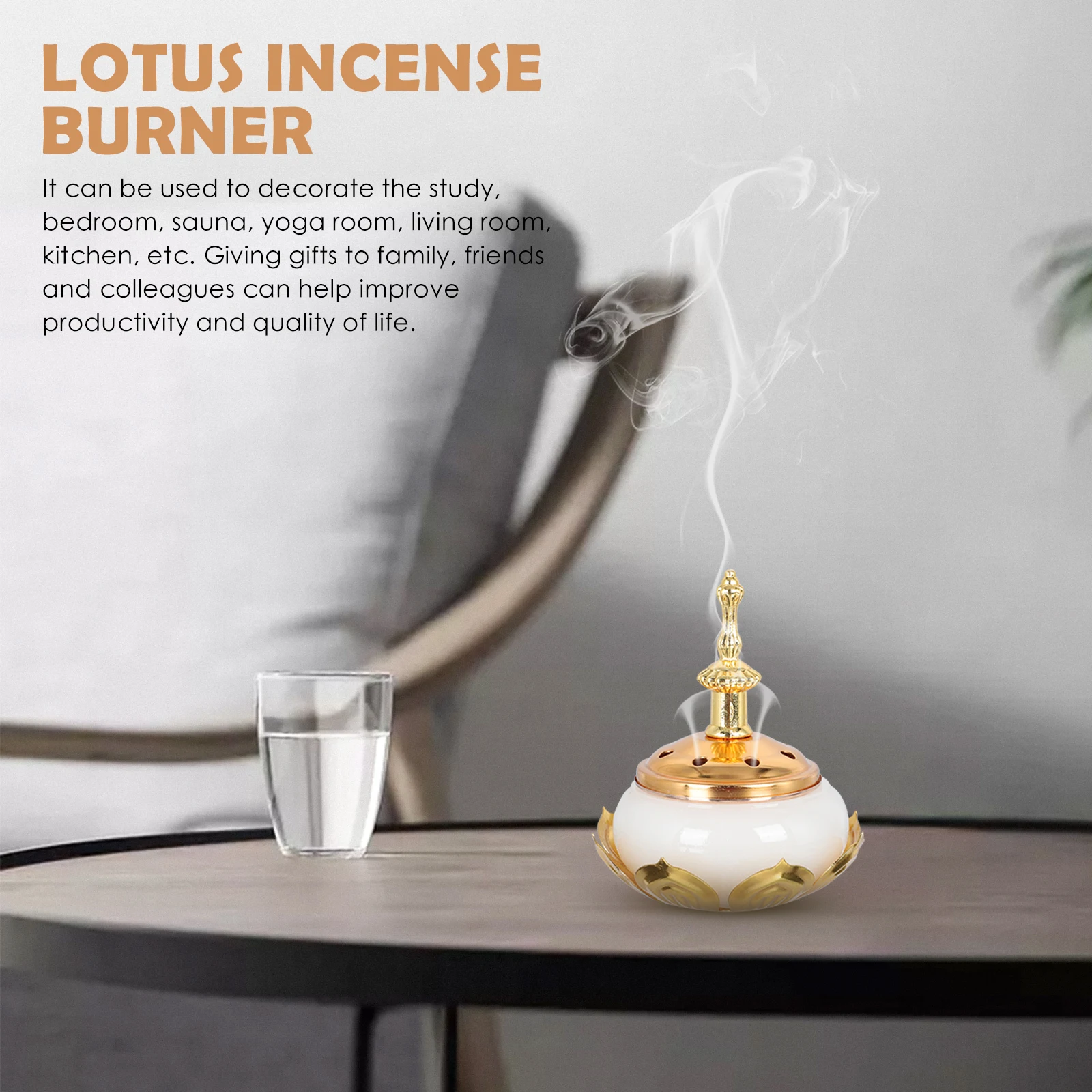 Lotus Shaped Incense Censer Home Decor Iron Censer Holder Room Study Bedroom Living Room Easy Clean
Lotus Shaped Incense Censer Home Decor Iron Censer Holder Room Study Bedroom Living Room Easy Clean