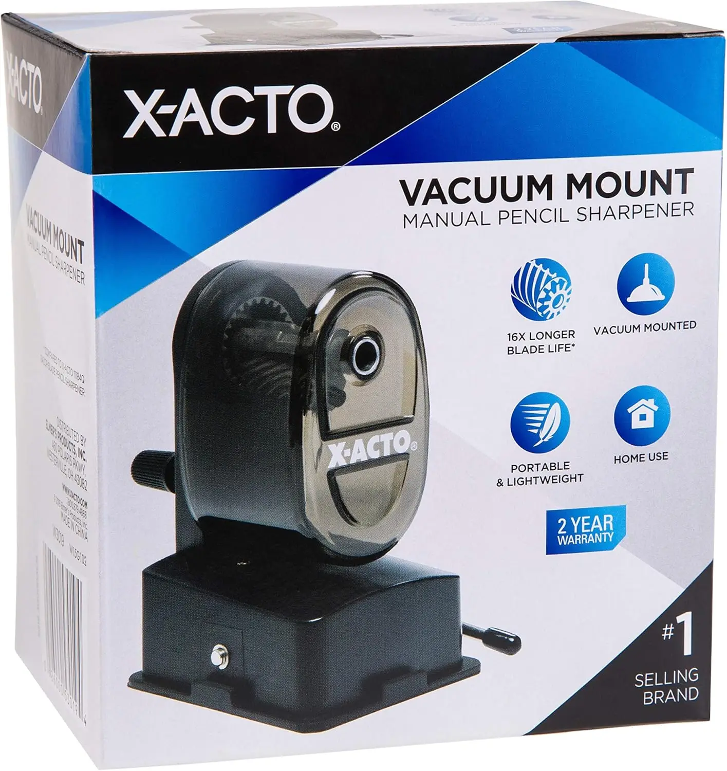 Manual Pencil Sharpener with Vacuum Mount, Helical Cutter, Translucent Receptacle, 1 Count
Manual Pencil Sharpener with Vacuum Mount, Helical Cutter, Translucent Receptacle, 1 Count
