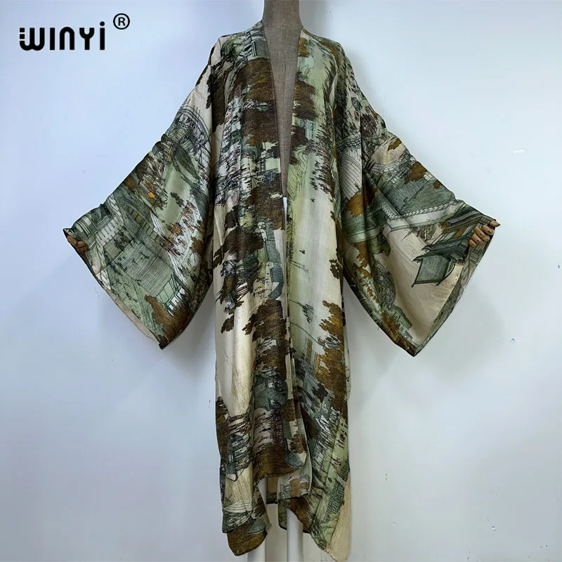 WINYI summer Vintage printing Women Cardigan Loose Long Dress elegant Party Boho Maxi beach Holiday Swimming Cover Up Kimonos
WINYI summer Vintage printing Women Cardigan Loose Long Dress elegant Party Boho Maxi beach Holiday Swimming Cover Up Kimonos