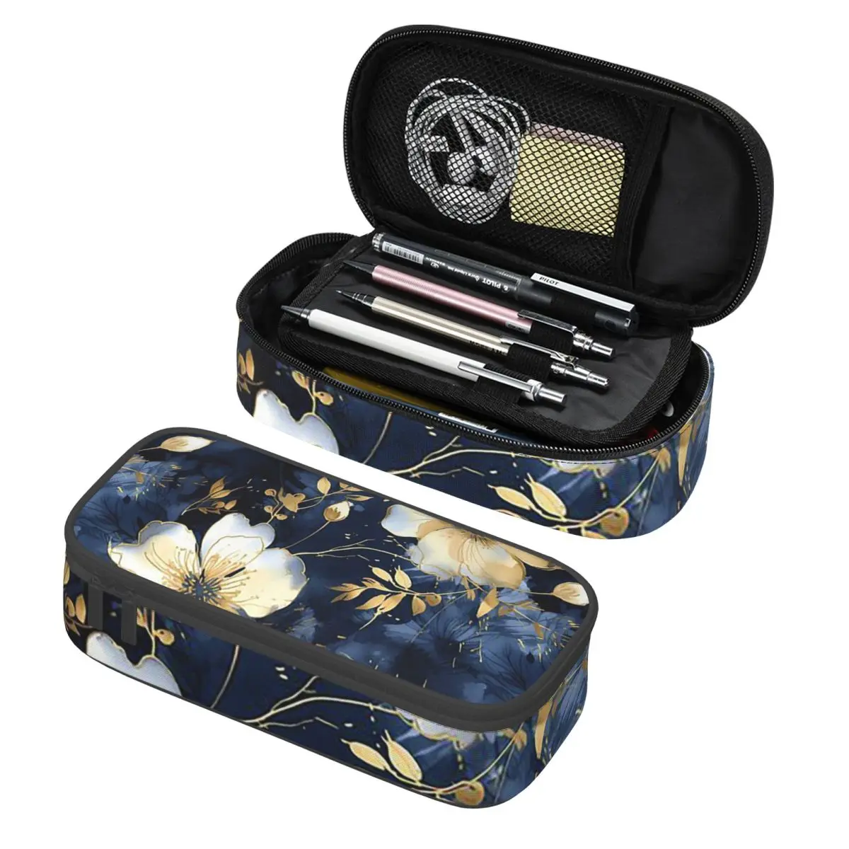 Blue Flowers With Golden Borders Pencil Case Pencil Pouch Storage Stationery Supplies Large Capacity Pen Box Pencil Bag for Kids
Blue Flowers With Golden Borders Pencil Case Pencil Pouch Storage Stationery Supplies Large Capacity Pen Box Pencil Bag for Kids
