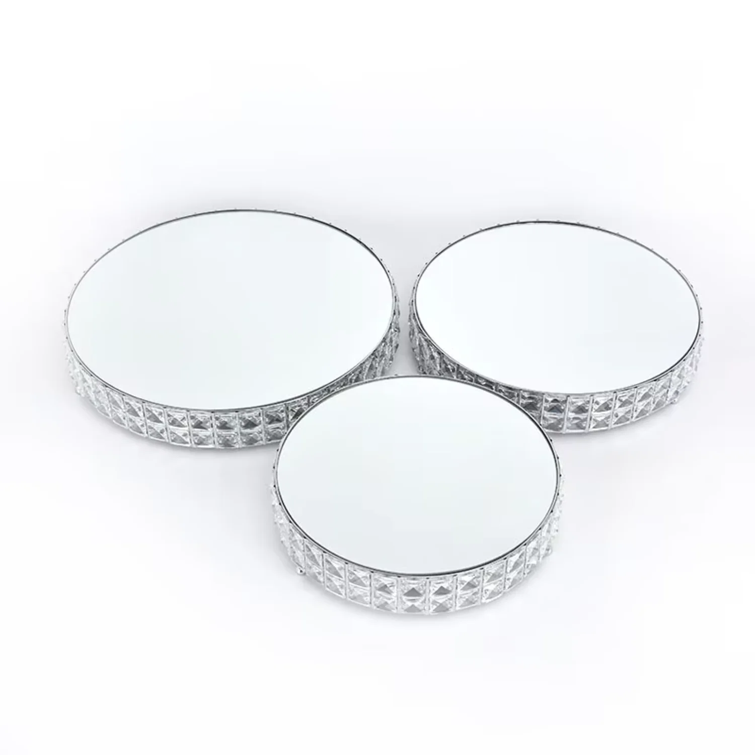 Silver Round Metal Wedding Cake Stand With Crystal Beads, Gold Pedestal Plate For Party Birthday Churros
Silver Round Metal Wedding Cake Stand With Crystal Beads, Gold Pedestal Plate For Party Birthday Churros