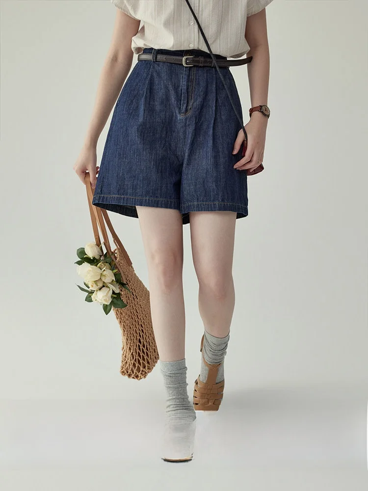 High Waist Straight Leg Short Jeans Women's Summer Casual Slimming Five-Quarter Length AMUU North Island Casual Denim Shorts
High Waist Straight Leg Short Jeans Women's Summer Casual Slimming Five-Quarter Length AMUU North Island Casual Denim Shorts