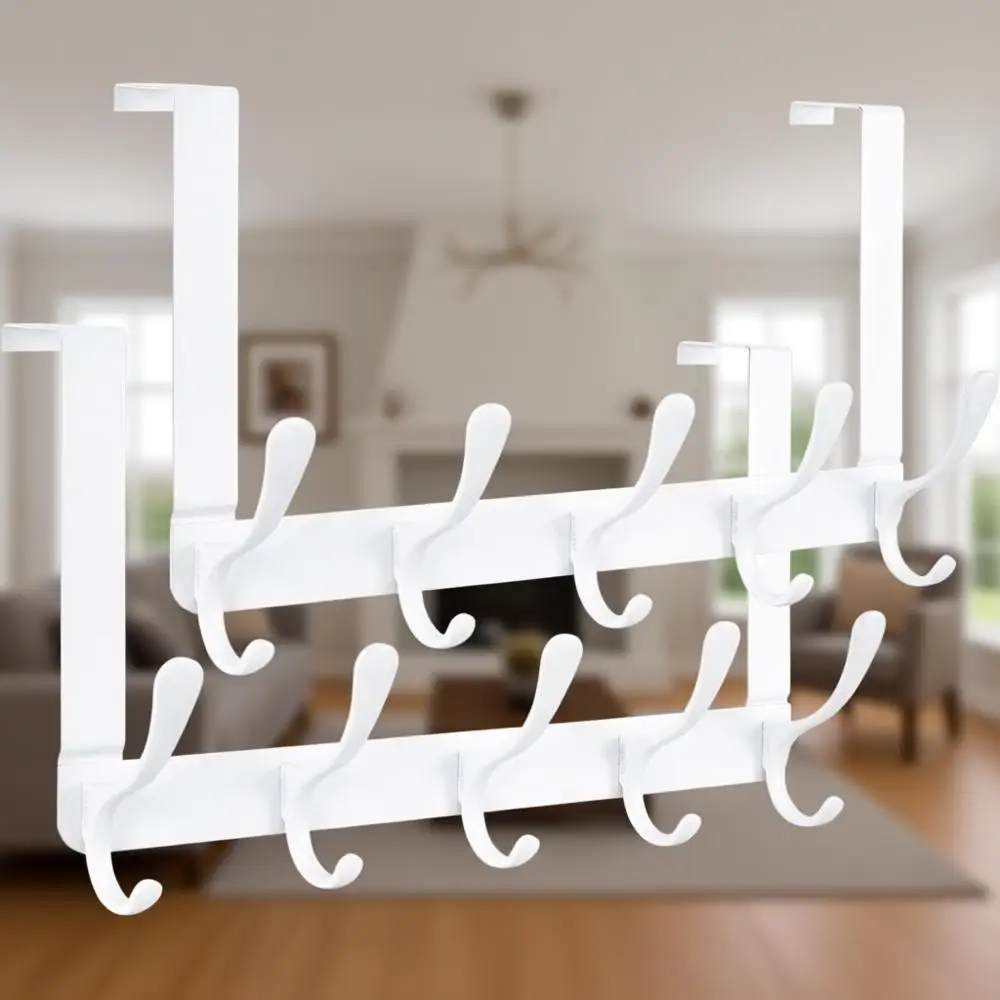 2-Pack White Over-the-Door Hooks for Hanging Clothes, Towels, and Coats - Assembly Needed
2-Pack White Over-the-Door Hooks for Hanging Clothes, Towels, and Coats - Assembly Needed