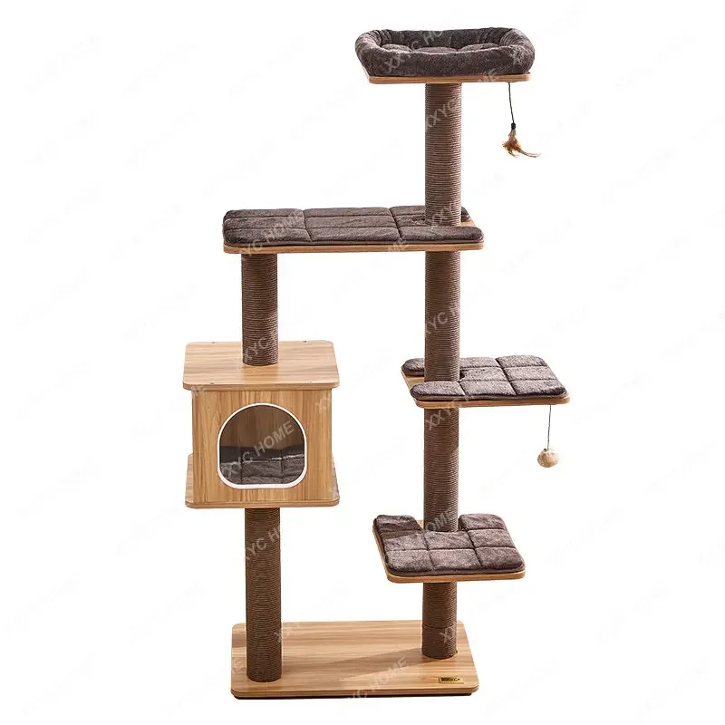 Wooden pet Climbing Frame Nest Tree Integrated Vertical Shelf Sisal Cat Supplies Toys
Wooden pet Climbing Frame Nest Tree Integrated Vertical Shelf Sisal Cat Supplies Toys