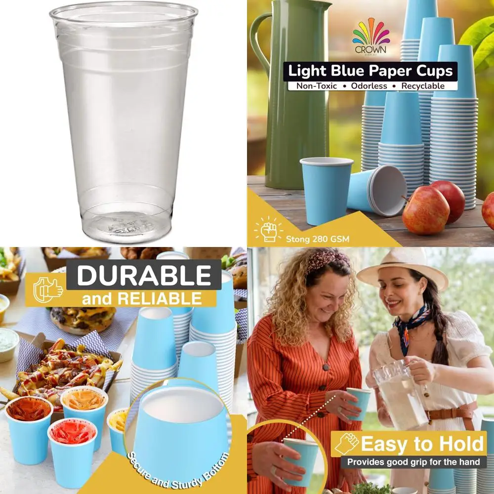 24 oz Clear PETE Cold Cups, Bulk Pack of 600 Disposable Cups for Beverages
24 oz Clear PETE Cold Cups, Bulk Pack of 600 Disposable Cups for Beverages