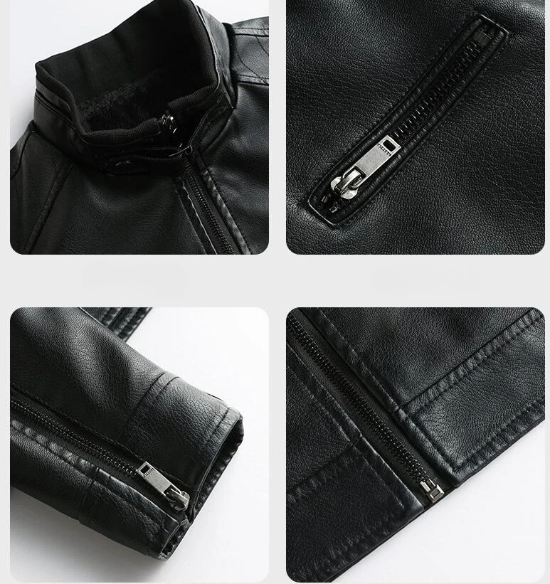 New Fashion Men Stand Collar Trendy Motorcycle Leather Jackets Slim Casual PU Leather Coats High Quality Male Fit Jackets 5XL
New Fashion Men Stand Collar Trendy Motorcycle Leather Jackets Slim Casual PU Leather Coats High Quality Male Fit Jackets 5XL