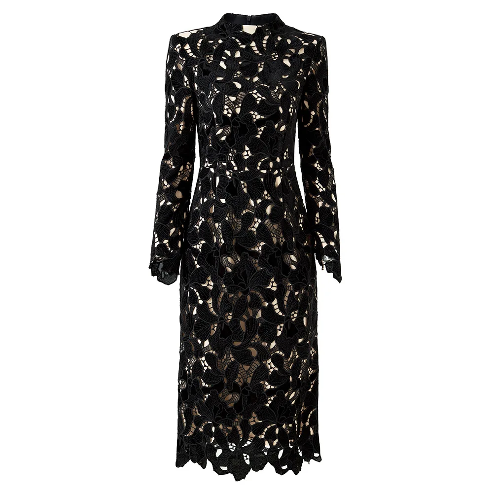 2026 Black Hollow Out Lace Women Dress Sexy Long Sleeves Loose Dresses For Womens Vestidos De Festa 52708
2026 Black Hollow Out Lace Women Dress Sexy Long Sleeves Loose Dresses For Womens Vestidos De Festa 52708