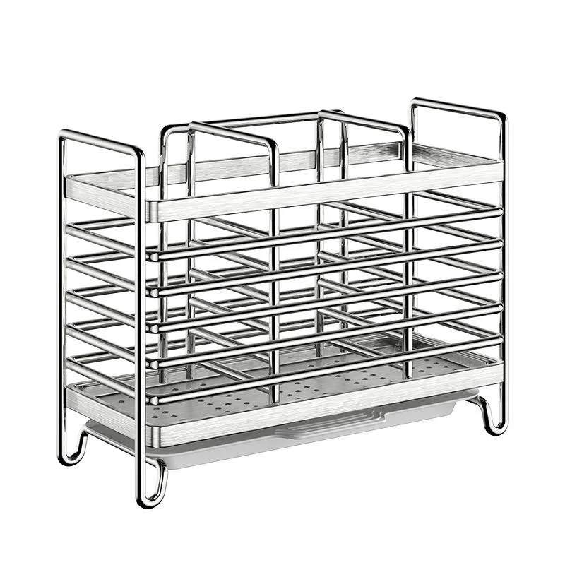 Stainless steel chopstick tube, kitchen, no punching, wall-mounted storage basket tableware spoon drain chopstick cage storage
Stainless steel chopstick tube, kitchen, no punching, wall-mounted storage basket tableware spoon drain chopstick cage storage