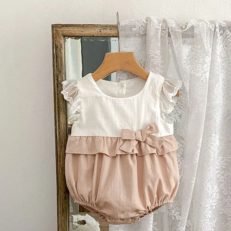 2025 New Summer 0-24M Children Clothes Toddler Baby Girls Jumpsuit Flying Sleeve Cotton Splicing Newborn Baby Girls Romper
2025 New Summer 0-24M Children Clothes Toddler Baby Girls Jumpsuit Flying Sleeve Cotton Splicing Newborn Baby Girls Romper