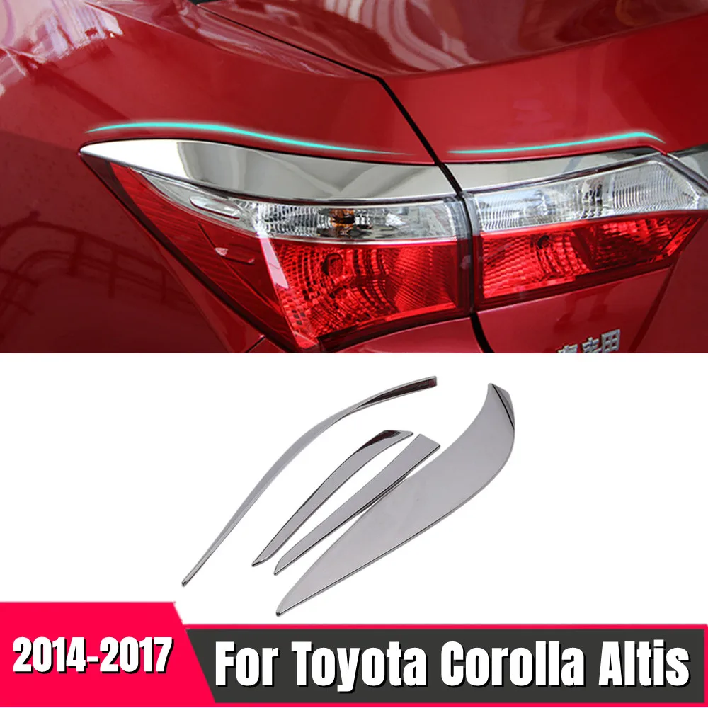 ABS Chrome Car Styling Rear Tail Back Light Lamp Frame Stick Cover Trim Panel 4pcs For Toyota Corolla Altis 2014 2015 2016 2017
ABS Chrome Car Styling Rear Tail Back Light Lamp Frame Stick Cover Trim Panel 4pcs For Toyota Corolla Altis 2014 2015 2016 2017