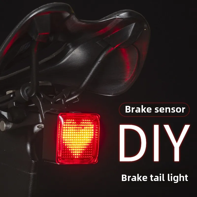 Bicycle Smart Brake Sensor Tail Light DIY Editable Highlight Warning Light Mountain Road Bike Riding Equipment
Bicycle Smart Brake Sensor Tail Light DIY Editable Highlight Warning Light Mountain Road Bike Riding Equipment