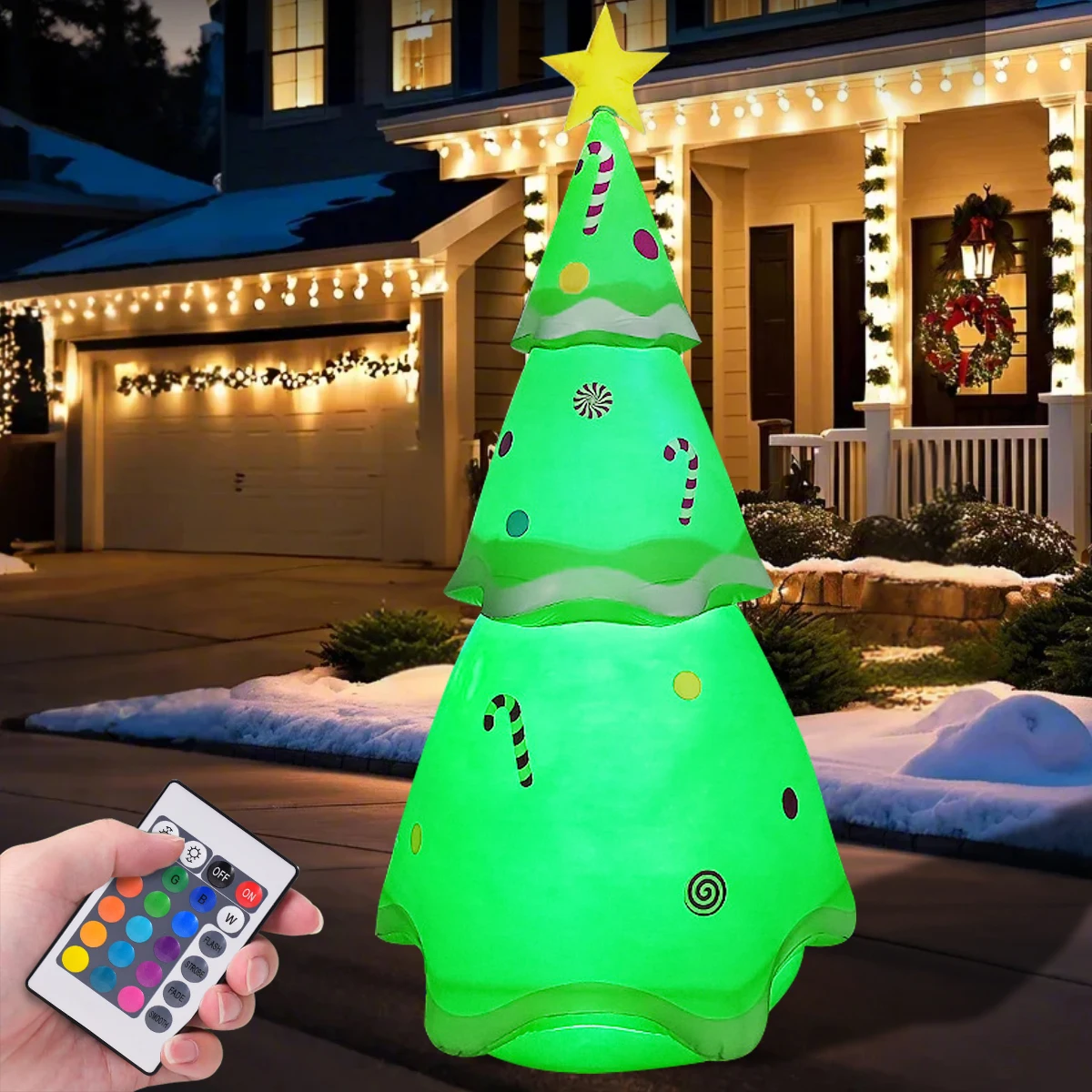 Inflatables Outdoor Decorations Blow up Tree Yard Decor with Built-in LED Light Inflatables Christmas Tree Gift For Kids Holiday
Inflatables Outdoor Decorations Blow up Tree Yard Decor with Built-in LED Light Inflatables Christmas Tree Gift For Kids Holiday