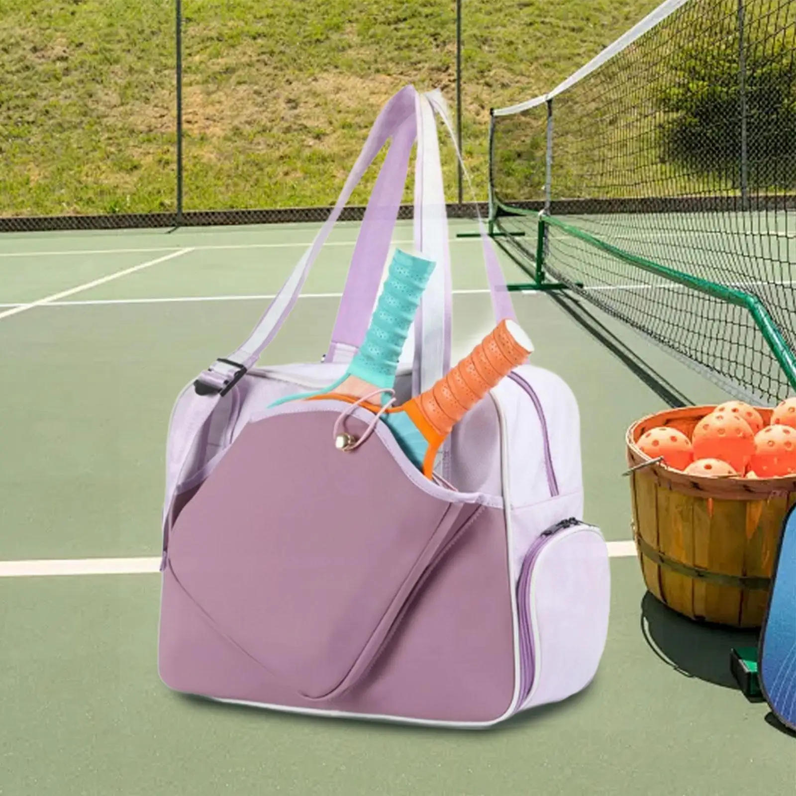 Pickleball Racquet Handbag Organizer Large Capacity Multifunctional Adjustable Portable Racket Storage Bag for Fitness
Pickleball Racquet Handbag Organizer Large Capacity Multifunctional Adjustable Portable Racket Storage Bag for Fitness