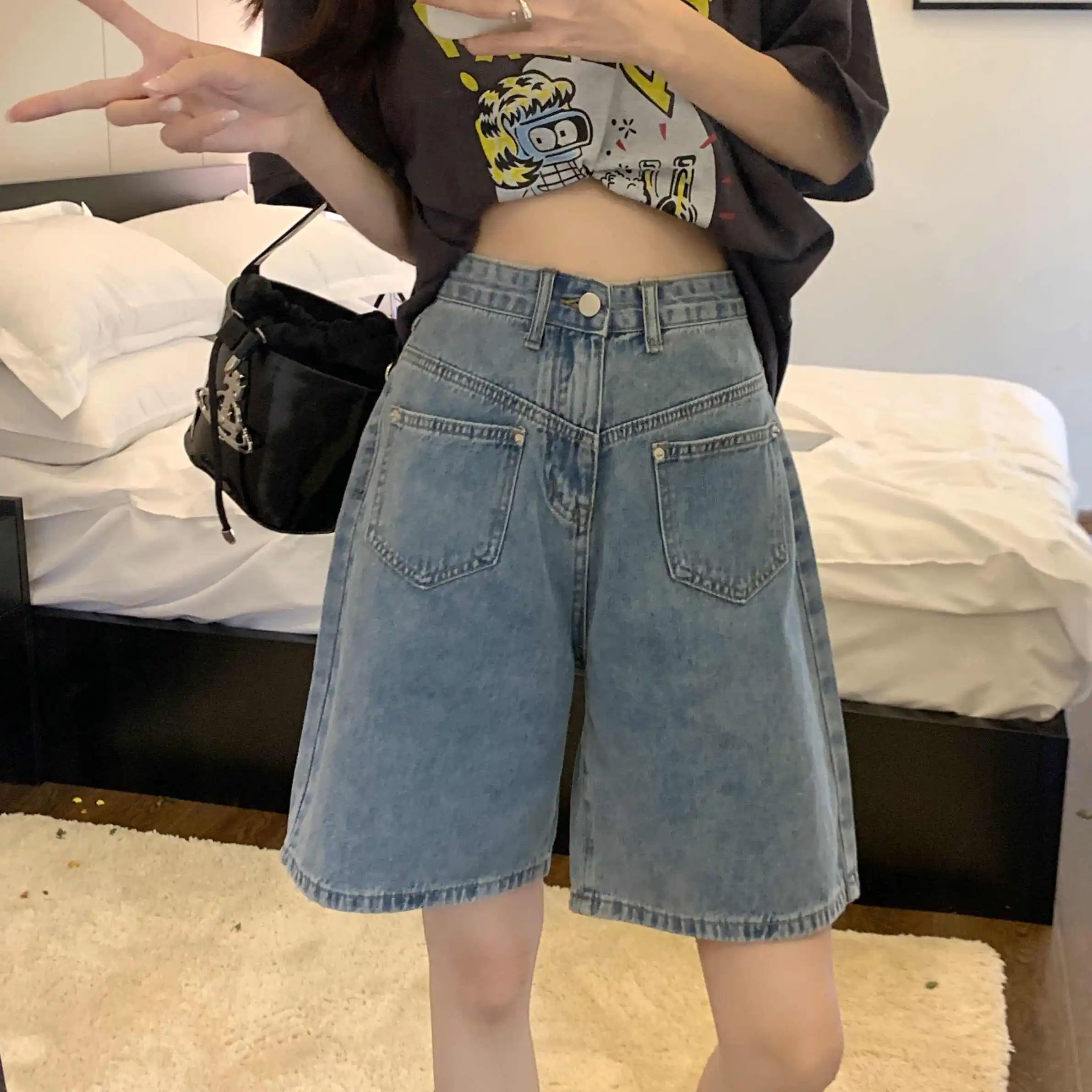 Casual Daily Plus Size Women's Shorts High Quality All Match Loose Jeans Summer New Solid Color Straight Pants
Casual Daily Plus Size Women's Shorts High Quality All Match Loose Jeans Summer New Solid Color Straight Pants
