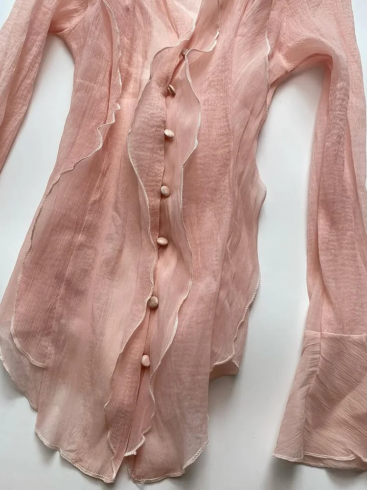 Original Design Pink Long Sve irt with Lace Hem Early Autumn New Sle Retro Commuter Sle Slim Fit Cotton Women's irt
Original Design Pink Long Sve irt with Lace Hem Early Autumn New Sle Retro Commuter Sle Slim Fit Cotton Women's irt