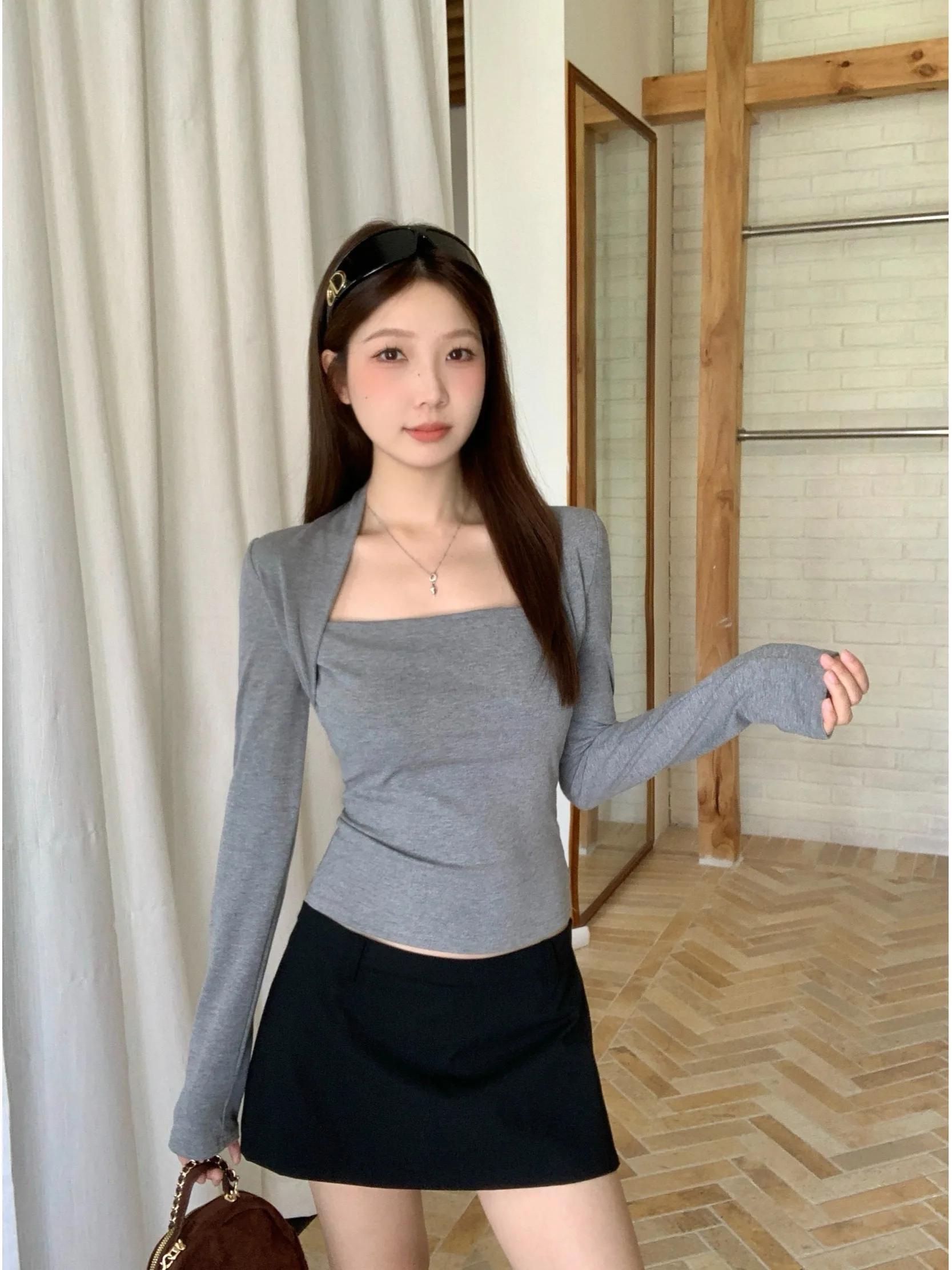 plus Size Slim Fit Long Sleeve T-Shirt Square Collar Base Layer Shirt Korean Style Commute Fashion Pear Shape Body Type
plus Size Slim Fit Long Sleeve T-Shirt Square Collar Base Layer Shirt Korean Style Commute Fashion Pear Shape Body Type