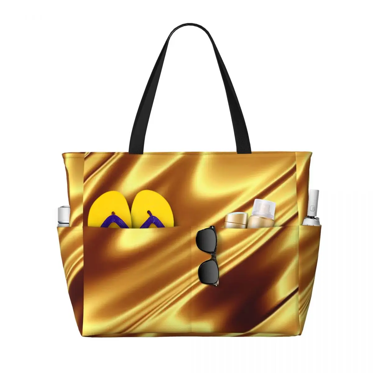 Golden Fabric Geometric Wave Pattern Beach Tote Bag Sport Gym Yoga Duffle Large Tote Bag Women Travel Bag Fitness bag
Golden Fabric Geometric Wave Pattern Beach Tote Bag Sport Gym Yoga Duffle Large Tote Bag Women Travel Bag Fitness bag