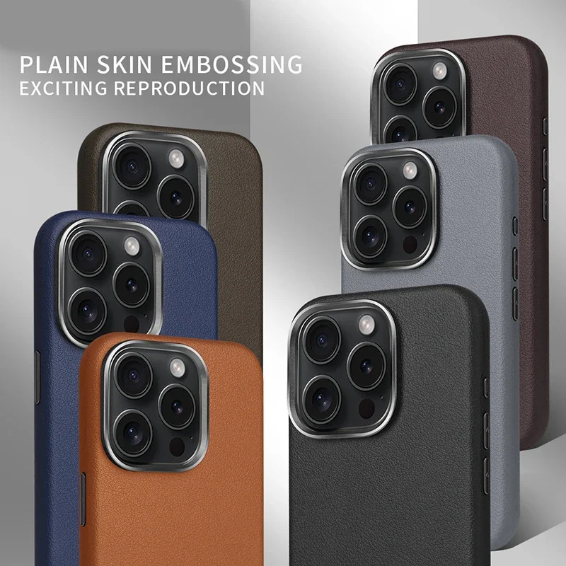 Luxury Plain Skin Leather Phone Case for iPhone 15 16 Pro Max Business Shockproof Protect Back Cover Good Touch
Luxury Plain Skin Leather Phone Case for iPhone 15 16 Pro Max Business Shockproof Protect Back Cover Good Touch