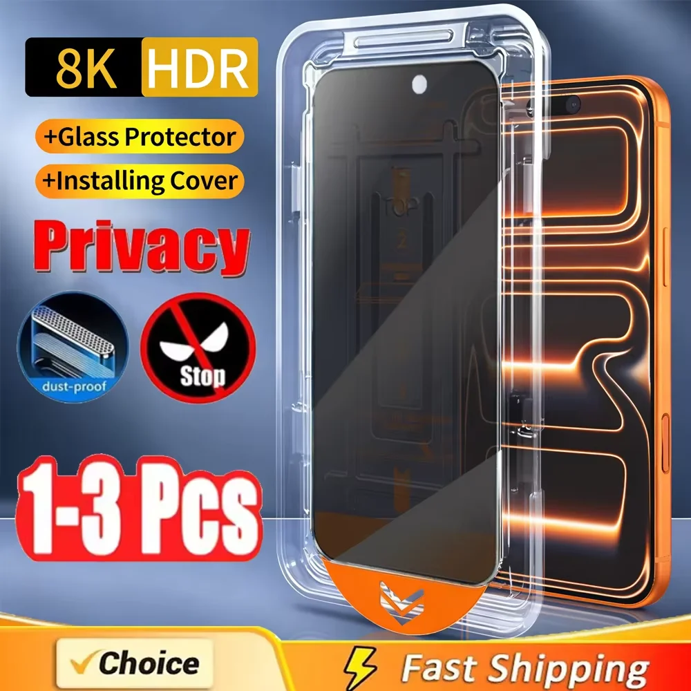 1-3PCS Dustproof Anti Peep Screen Protector Fit iPhone 18 Pro Max 17 Pro Max 16 18 Pro 15 14 13 12 Mini Air Tempered Glass Film
1-3PCS Dustproof Anti Peep Screen Protector Fit iPhone 18 Pro Max 17 Pro Max 16 18 Pro 15 14 13 12 Mini Air Tempered Glass Film