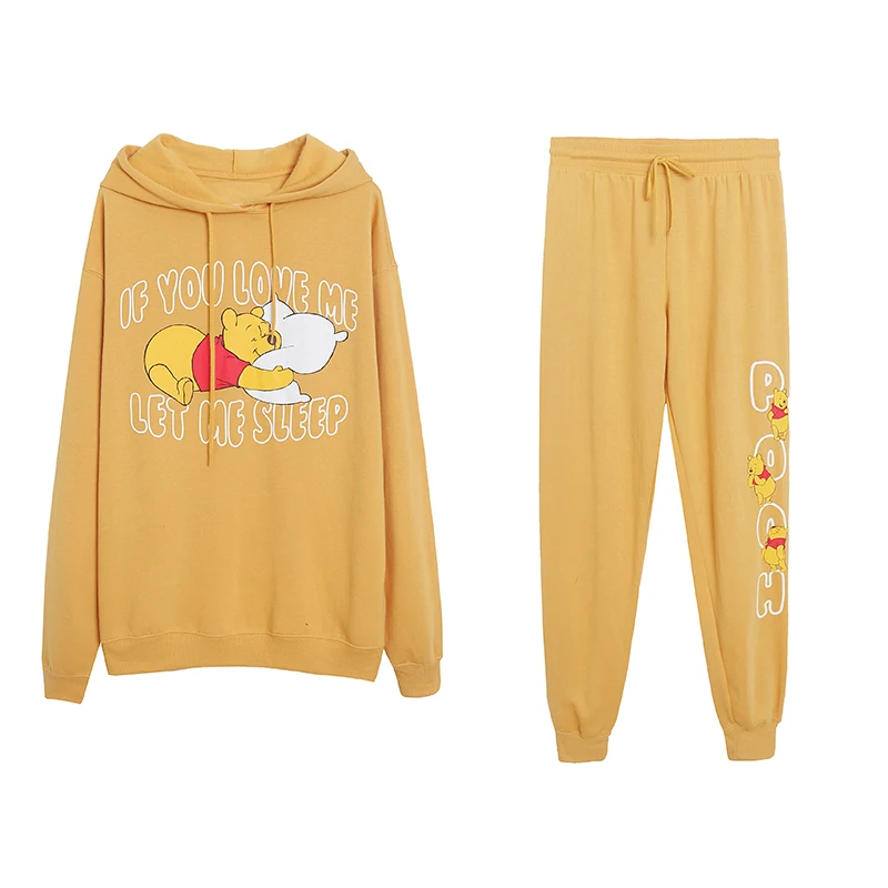 Fashionable Cartoon Fleece Long Sleeve Hoodie Loose Slimming Sporty Cute Sweatpants Set Women's Sweet Style Polyester Blend
Fashionable Cartoon Fleece Long Sleeve Hoodie Loose Slimming Sporty Cute Sweatpants Set Women's Sweet Style Polyester Blend