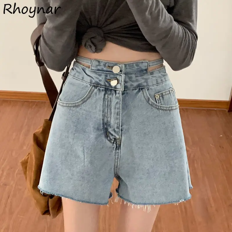 Shorts Women High Waist Hollow Out Design A-line Denim Korean Fashion Solid All-match Streetwear Summer Sweet Spicy Girls Chic
Shorts Women High Waist Hollow Out Design A-line Denim Korean Fashion Solid All-match Streetwear Summer Sweet Spicy Girls Chic