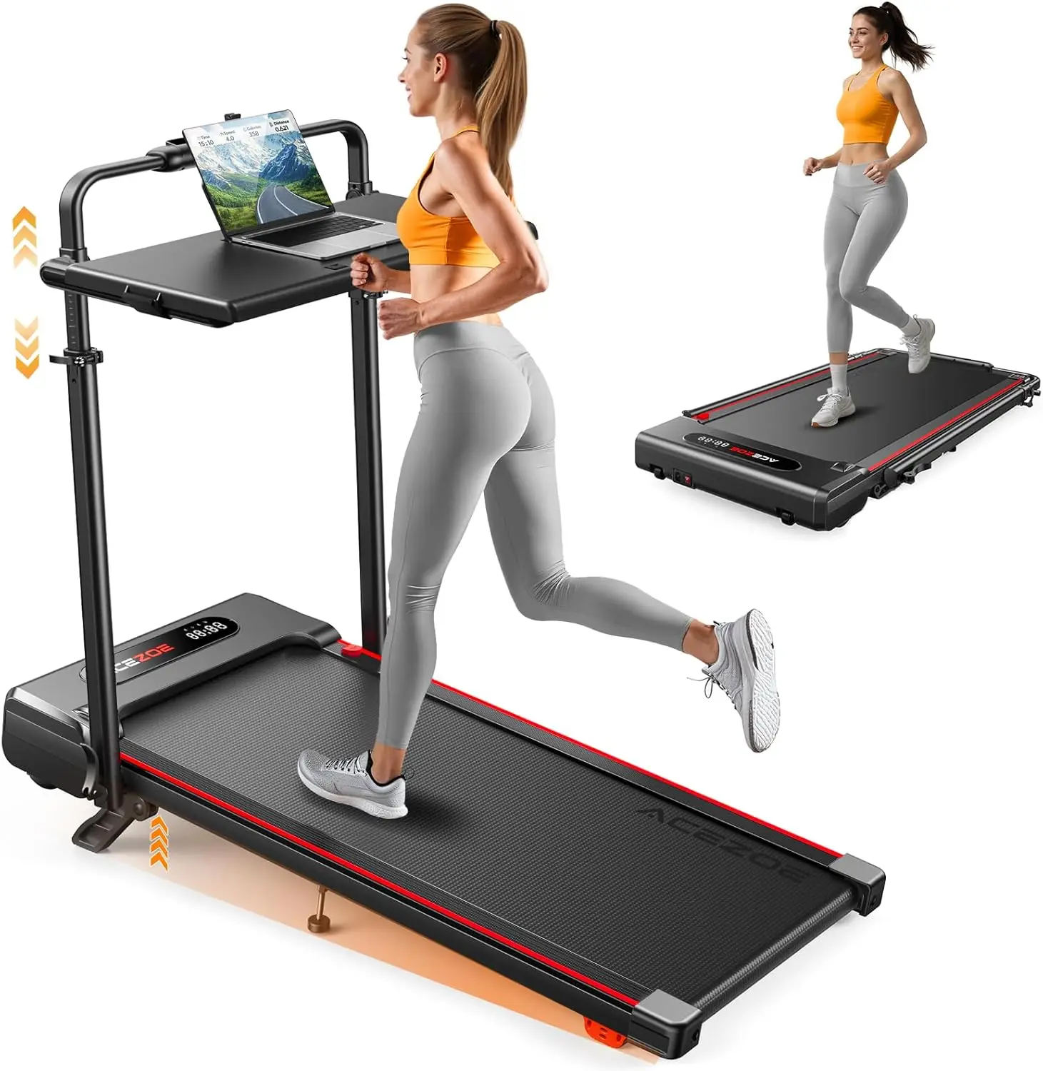 Беговая дорожка под столом 3 в 1, наклон 10 %, беговая дорожка Walking Pad со съемной настольной рабочей станцией, регулируемая высота
Беговая дорожка под столом 3 в 1, наклон 10 %, беговая дорожка Walking Pad со съемной настольной рабочей станцией, регулируемая высота