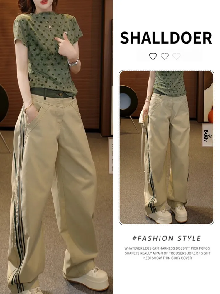 Khaki Wide Leg Pants Women's High Waist Loose Fit Casual Straight Cut Trousers Spring Fashion Street Style Loose Long Trousers
Khaki Wide Leg Pants Women's High Waist Loose Fit Casual Straight Cut Trousers Spring Fashion Street Style Loose Long Trousers