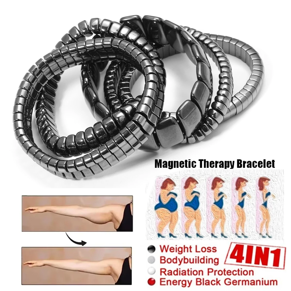 Fashion Weight Loss Black Stone Bracelet Beads Burning Fat Magnetic Therapy Slimming Bracelet Body Shaping for Men Women
Fashion Weight Loss Black Stone Bracelet Beads Burning Fat Magnetic Therapy Slimming Bracelet Body Shaping for Men Women