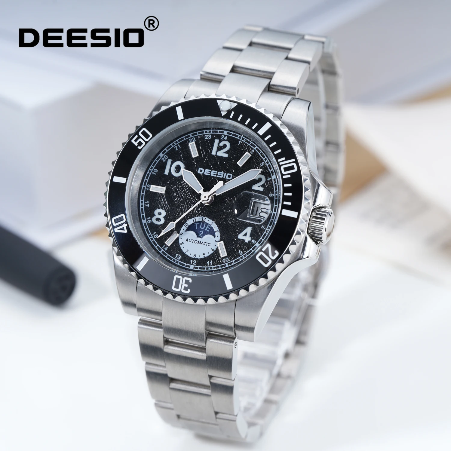 Deesio новые роскошные автоматические механические наручные часы мужские водонепроницаемые светящиеся календари из нержавеющей стали спортивные часы подарок на Новый год для мужчин
Deesio новые роскошные автоматические механические наручные часы мужские водонепроницаемые светящиеся календари из нержавеющей стали спортивные часы подарок на Новый год для мужчин