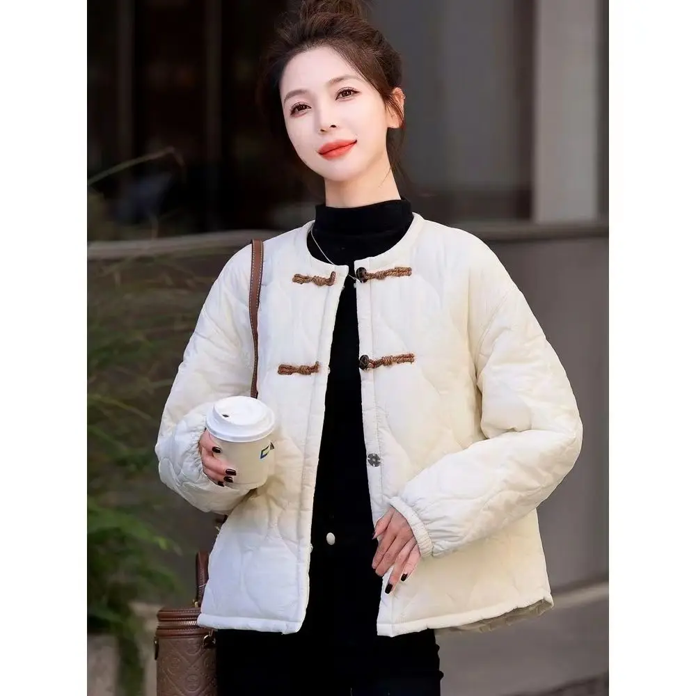 Retro Buckle Loose Cotton-Padded Clothes 2026 Autumn And Winter New Winter Black Pink Paker Clothes Jacket Down Cotton Jacket
Retro Buckle Loose Cotton-Padded Clothes 2026 Autumn And Winter New Winter Black Pink Paker Clothes Jacket Down Cotton Jacket