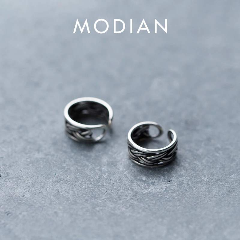 Modian Silver 925 Vintage Stripe Clip Earrings Charm Elegant 925 Sterling Silver Earring For Women Anti-allergy Jewelry Present
Modian Silver 925 Vintage Stripe Clip Earrings Charm Elegant 925 Sterling Silver Earring For Women Anti-allergy Jewelry Present