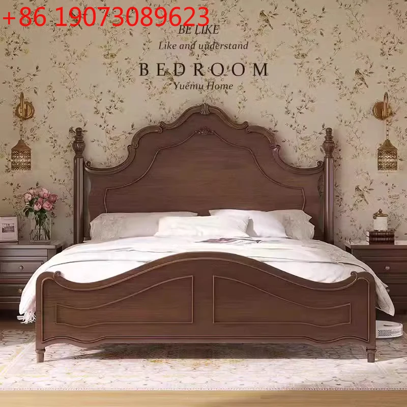 Medieval American solid wood bed Modern simple 1.8 meters French retro bed
Medieval American solid wood bed Modern simple 1.8 meters French retro bed