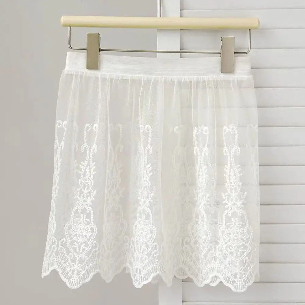 New Embroidered Flower Lace Mini Skirt See Through Harajuku Lace Up Ruffles Skirt Y2K Streetwear Butt Curtain Jeans Decoration
New Embroidered Flower Lace Mini Skirt See Through Harajuku Lace Up Ruffles Skirt Y2K Streetwear Butt Curtain Jeans Decoration