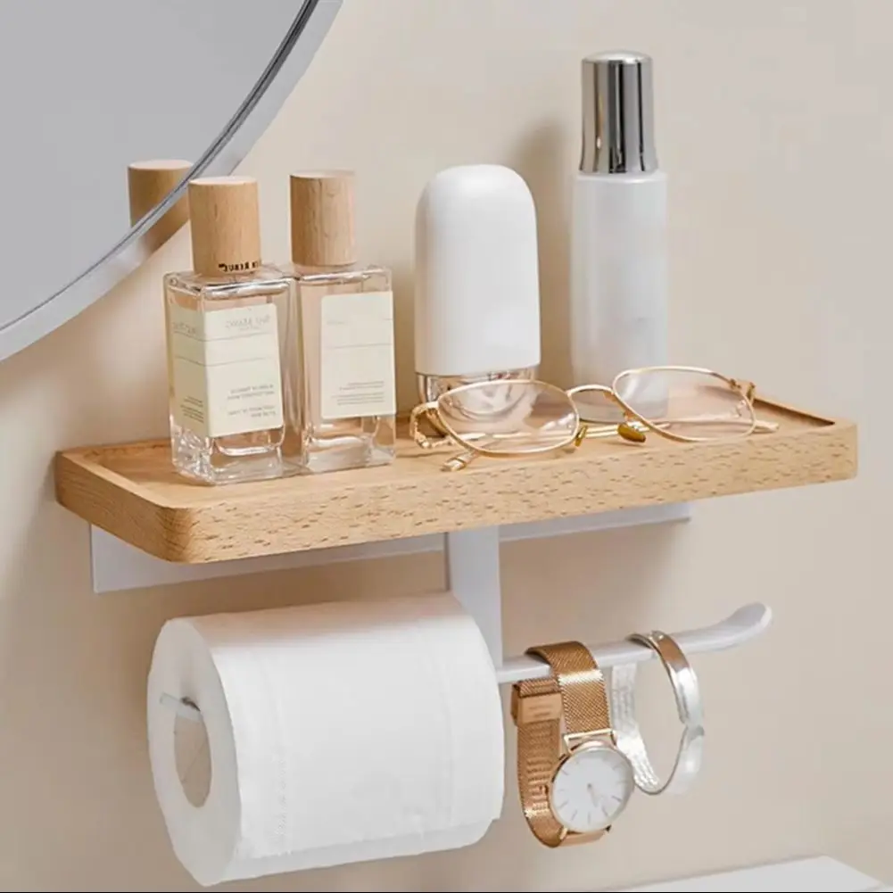 Wooden Tissue Rack Wall Mounted Toilet Paper Holder Tissue Box Storage Shelf Bathroom Roll Paper Stand Bathroom Storage Rack
Wooden Tissue Rack Wall Mounted Toilet Paper Holder Tissue Box Storage Shelf Bathroom Roll Paper Stand Bathroom Storage Rack