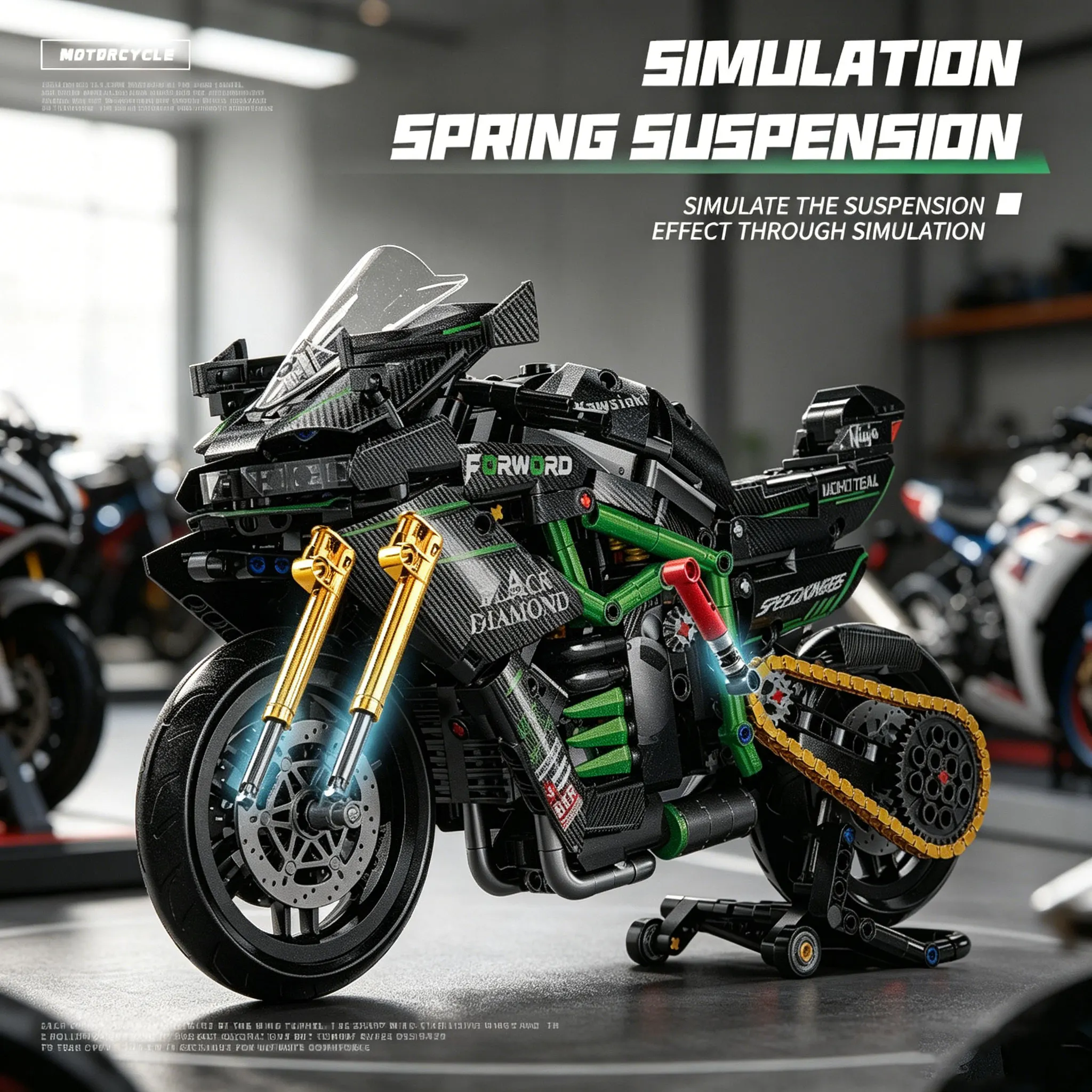 Classic 1: 8 Super Motorcycle Building Brick Set - City Racing Driver Motorcycle Building Blocks Toy - Adult Gift - 600+ Pieces
Classic 1: 8 Super Motorcycle Building Brick Set - City Racing Driver Motorcycle Building Blocks Toy - Adult Gift - 600+ Pieces