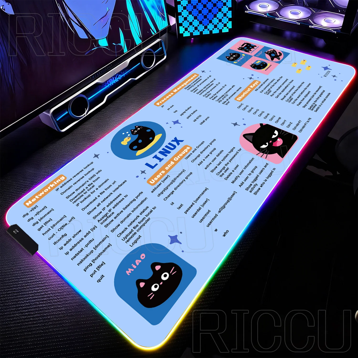 RGB XXL HD printing Linux shortcut key Memo Commands Line Mouse Pad Large Mousepad Office Mat PC accessories LED Desk Mat carpet
RGB XXL HD printing Linux shortcut key Memo Commands Line Mouse Pad Large Mousepad Office Mat PC accessories LED Desk Mat carpet