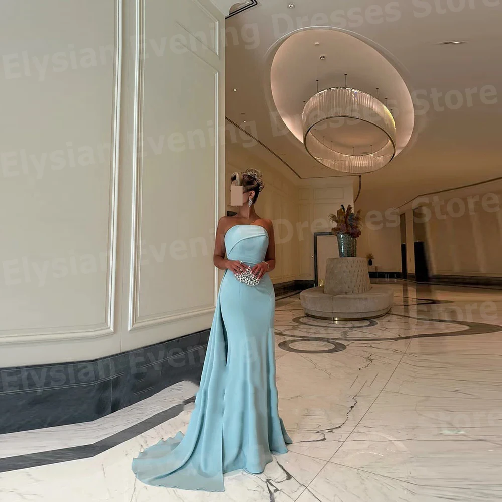 Простые женские вечерние платья русалки без бретелек без рукавов по индивидуальному заказу с открытой спиной, вечерние платья для выпускного вечера, Vestidos Para Mujer Elegantes
Простые женские вечерние платья русалки без бретелек без рукавов по индивидуальному заказу с открытой спиной, вечерние платья для выпускного вечера, Vestidos Para Mujer Elegantes