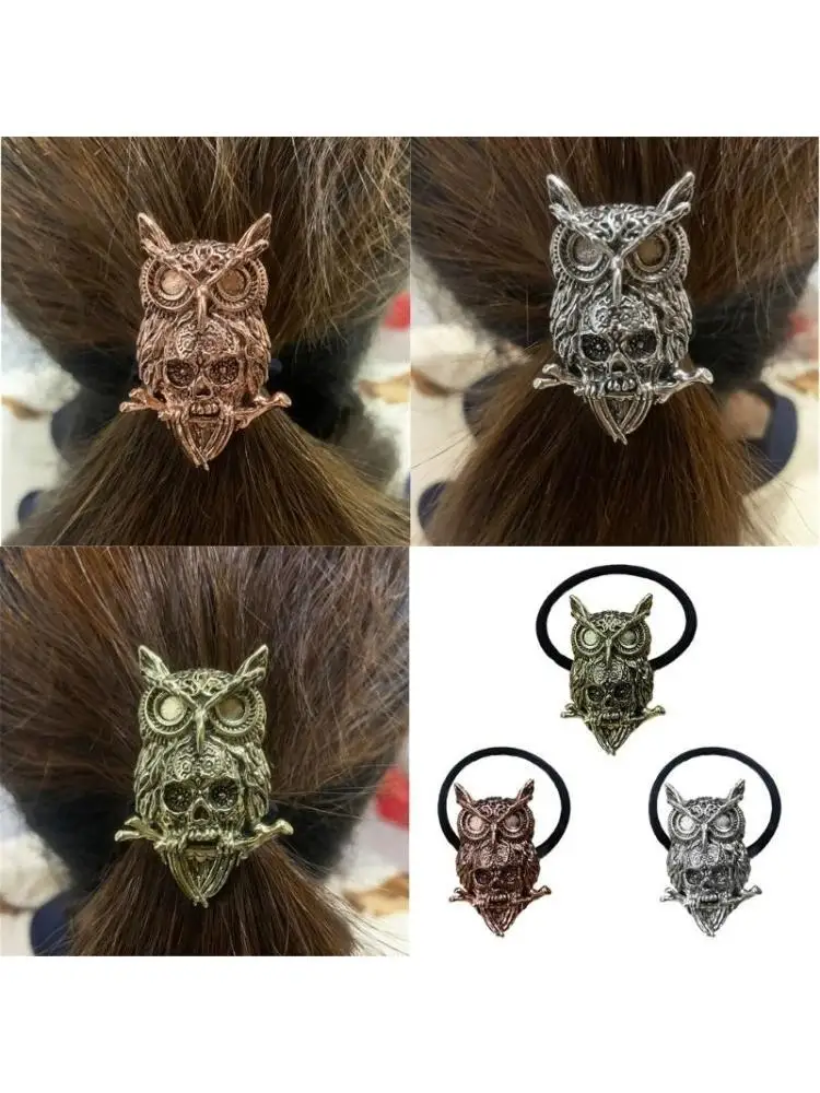 652F Punk Metal Owl Skull Hairband Vintage Hairtie Ponytail Holder for Theme Event
652F Punk Metal Owl Skull Hairband Vintage Hairtie Ponytail Holder for Theme Event