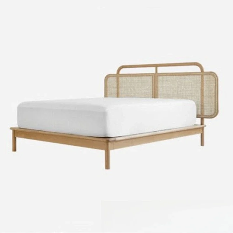 Nordic high-end creative B & B hotel bedroom fashionable solid wood ash wood braided rattan double bed
Nordic high-end creative B & B hotel bedroom fashionable solid wood ash wood braided rattan double bed