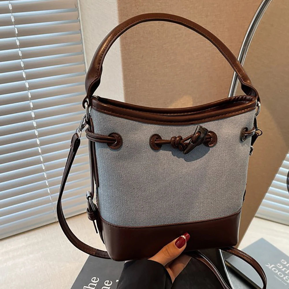 Women's Casual Patchwork Bucket Bag Korean Style Chic Zipper Crossbody Bags Versatile Delicate Commute One Shoulder Packs
Women's Casual Patchwork Bucket Bag Korean Style Chic Zipper Crossbody Bags Versatile Delicate Commute One Shoulder Packs