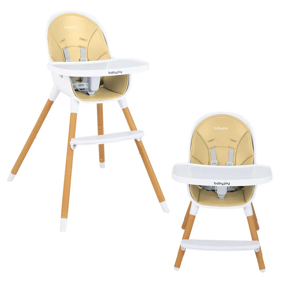 Babyjoy 4-in-1 Infant Feeding Chair Convertible High Baby Chair w/Adjustable Tray Beige
Babyjoy 4-in-1 Infant Feeding Chair Convertible High Baby Chair w/Adjustable Tray Beige