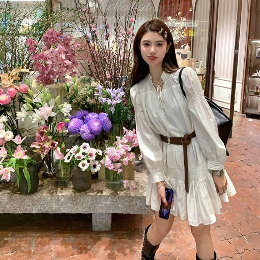 【New style】Cute girl's autumn wear a French pleated sweet fairy dress to show her weight and skin, and a socialite style and te
【New style】Cute girl's autumn wear a French pleated sweet fairy dress to show her weight and skin, and a socialite style and te