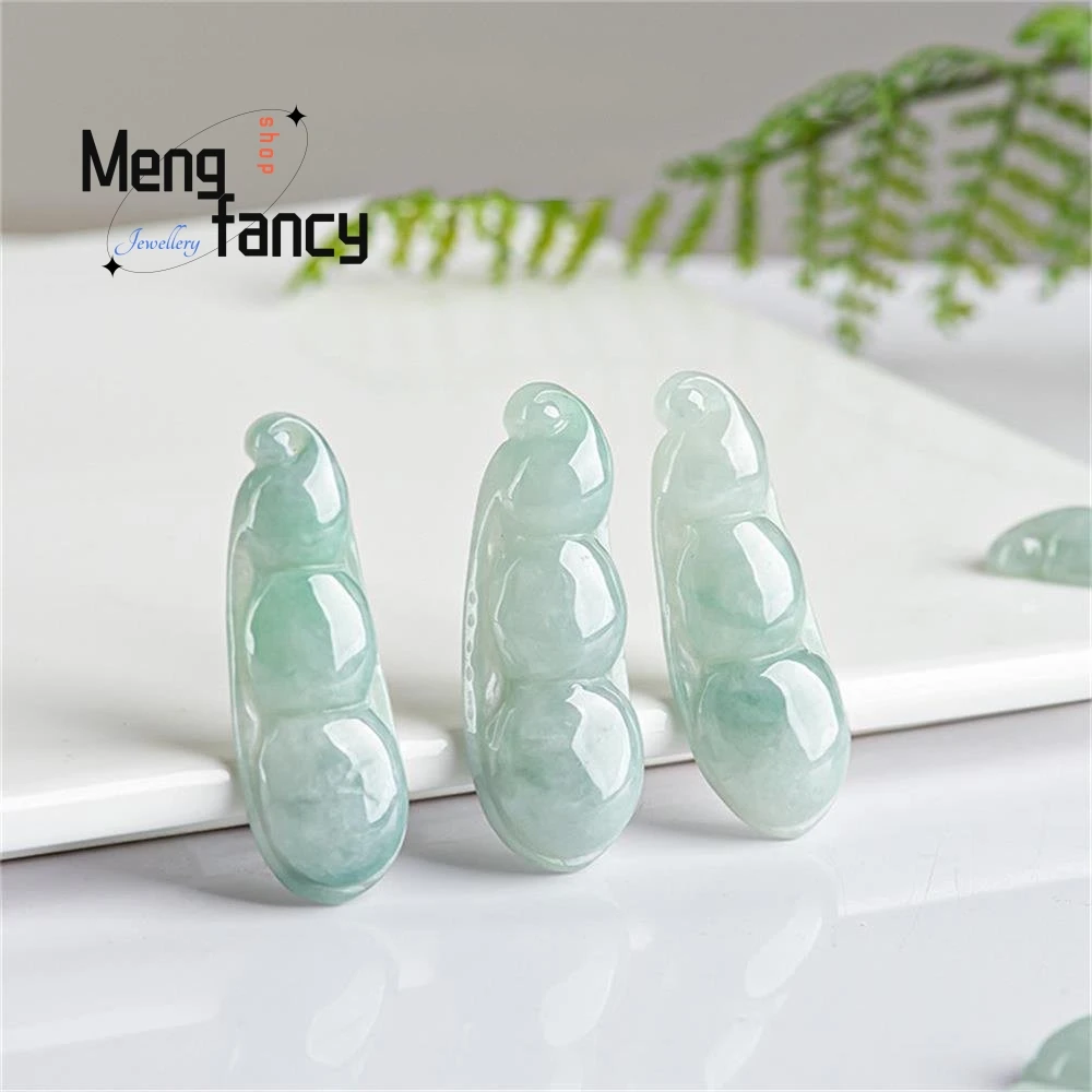 Natural Jadeite Ice Four Season Bean Pendant Charm Fashion Elegant Jewelry Men Women Best Selling Exquisite Luxury Holiday Gift
Natural Jadeite Ice Four Season Bean Pendant Charm Fashion Elegant Jewelry Men Women Best Selling Exquisite Luxury Holiday Gift