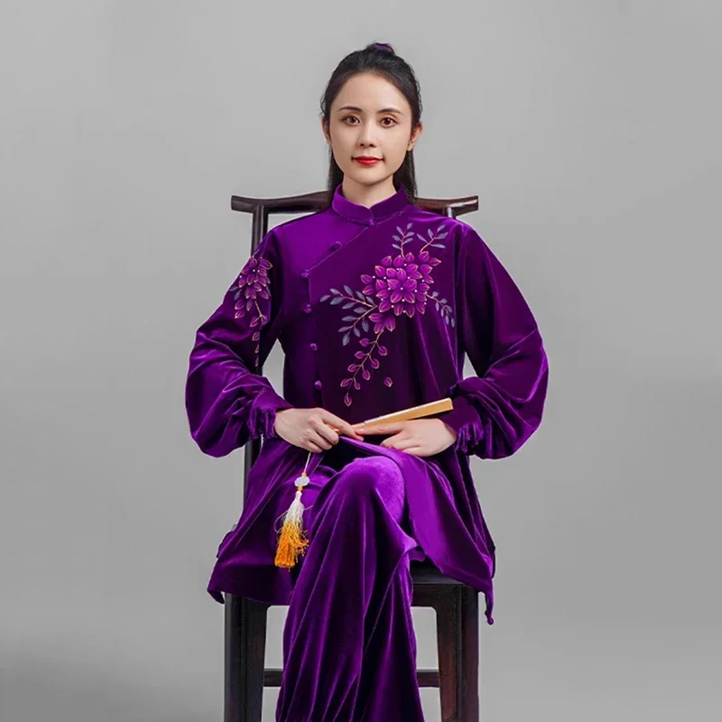 Kun Master Thicken Velvet Taichi Uniform Elegant Winter Martial Arts Suit Embroidery Kung Fu Clothes Taiji for Women
Kun Master Thicken Velvet Taichi Uniform Elegant Winter Martial Arts Suit Embroidery Kung Fu Clothes Taiji for Women