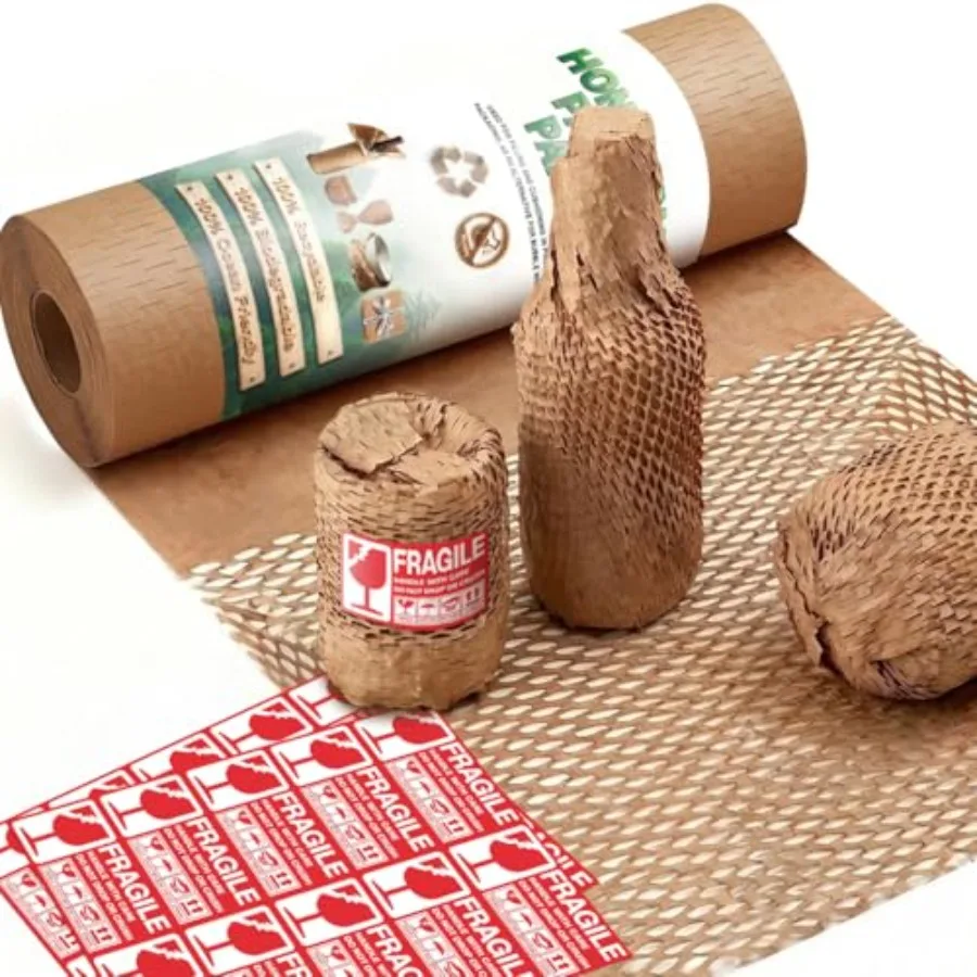 Honeycomb Packing Paper 12 W x 180' L Bubble Cushioning Wrap for Packing Moving Product Gift Wrapping Paper Recyclable Biodegra
Honeycomb Packing Paper 12 W x 180' L Bubble Cushioning Wrap for Packing Moving Product Gift Wrapping Paper Recyclable Biodegra