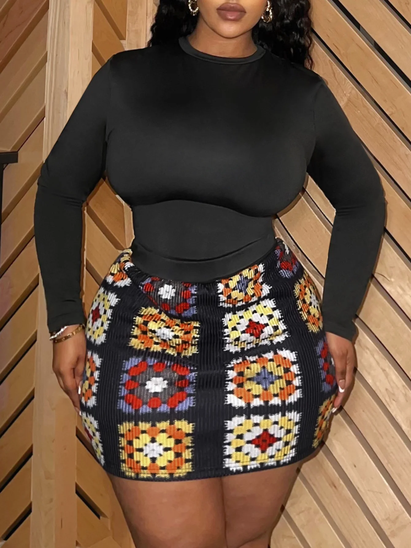 LW Plus Size Two pieces Skirt Set Round Neck Knit Color Lump Skirt Set long sleeve black skinny round neck top & mini skirt sets
LW Plus Size Two pieces Skirt Set Round Neck Knit Color Lump Skirt Set long sleeve black skinny round neck top & mini skirt sets