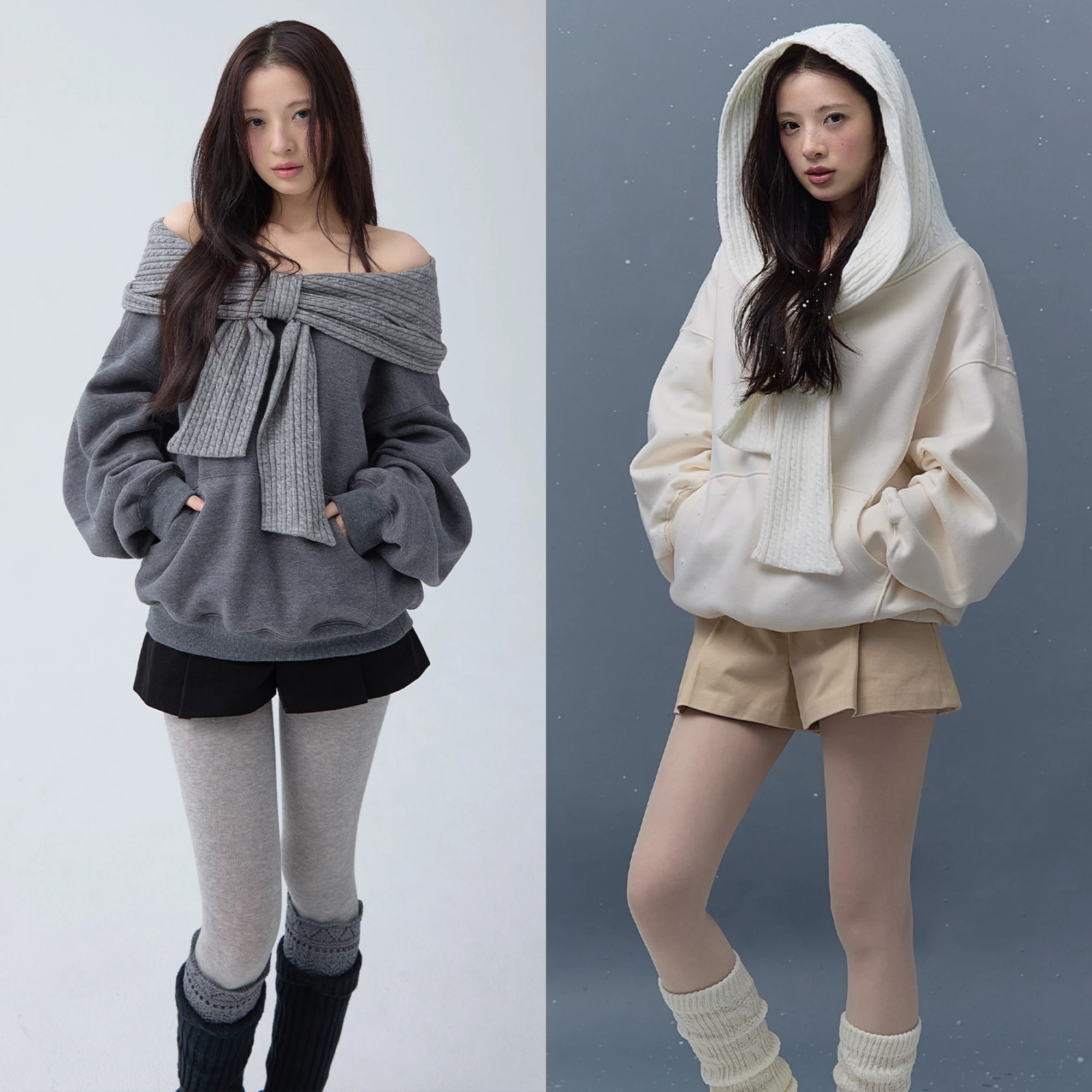 Autumn Winter Loose Fit Hoodie oulder Bared One oulder Neline Casual Women's T-irt Comfortable Long Sve Full Zipper
Autumn Winter Loose Fit Hoodie oulder Bared One oulder Neline Casual Women's T-irt Comfortable Long Sve Full Zipper